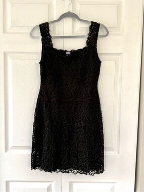 Hanky Panky Black Lace Sleeveless Dress Size L